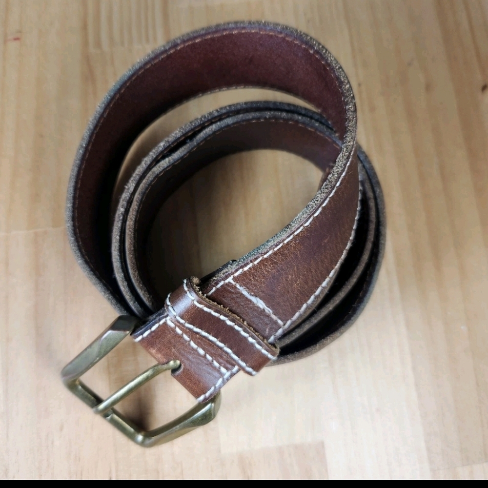 BED STU Shepherd Belt Men's Extra Large Brown Genuine Leather Tooled - Picture 3 of 7